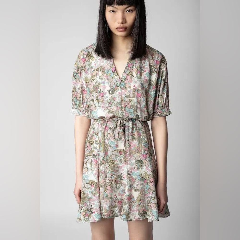 Zadig & Voltaire Floral V-Neck Dress